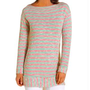 Soft Surroundings Boatneck Striped Knit Sweater M